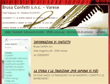 Tablet Screenshot of brusaconfettivarese.it